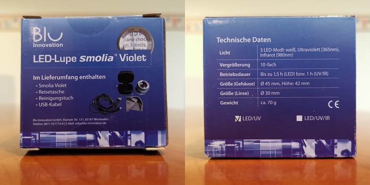 Smolia Violet LED+UV紫外線燈10倍放大鏡+驗鈔燈：居家生活必備工具
